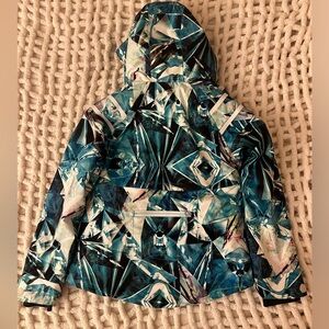 Obermeyer print ski jacket size 10-12 yo
